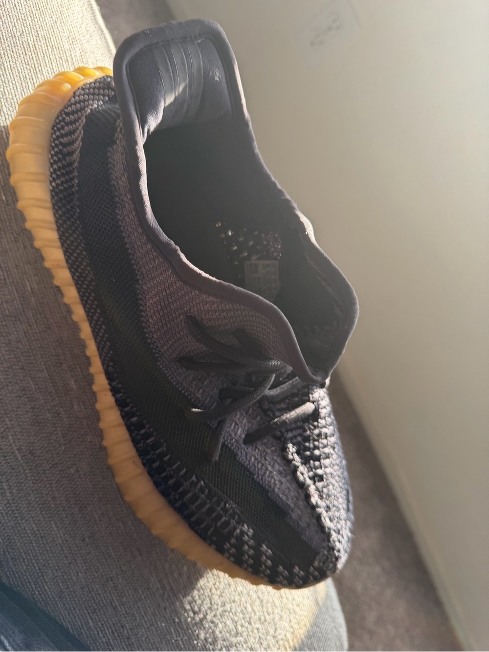 Yeezy Boost 350 V2 Black with Yellow Gum Sole